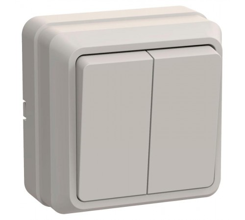 ОКТАВА кремовый Выключатель 2-клавишный О/У 10А ВС20-2-0-ОКм EVO20-K33-10-DC  GENERICA