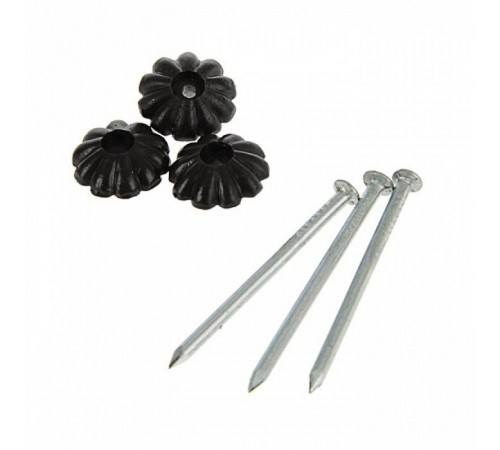 Гвоздь с декор. шляпкой (чёрная) (80 шт) - пакет   106220  Tech-KREP