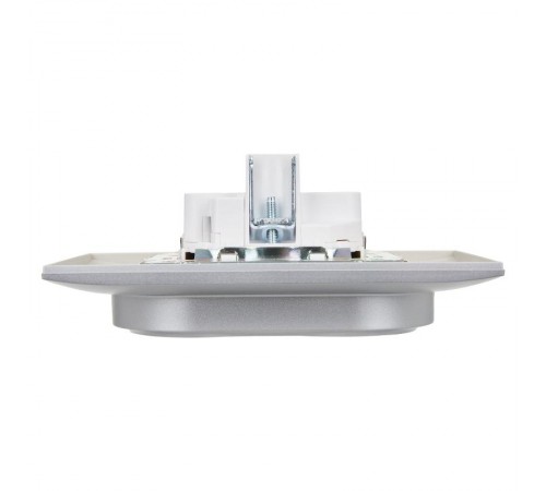 SKANDY Розетка 2-местная с з/к/ш 16А в сб. SK-R07S серебряный  SK-R24-16-K23-F  IEK