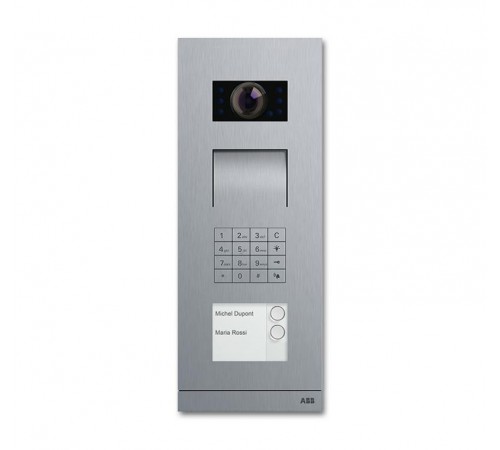Станция вызова, видео, 2 кл., с клавиатурой, сталь  8300-0-0439   2CKA008300A0439  ABB