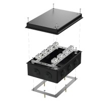 Коробка огнестойкая для о/п 40-0330-FR6.0-4-16-Р Е15-Е60 RAL9005 260х175х90 (7 шт/кор) черная  40-0330-9005-FR6.0-4-16-Р  Промрукав