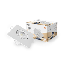 Светильник светодиодный встраиваемый квадратный белый, 6W, 500 Lm LED 2700K  948411106  Gauss