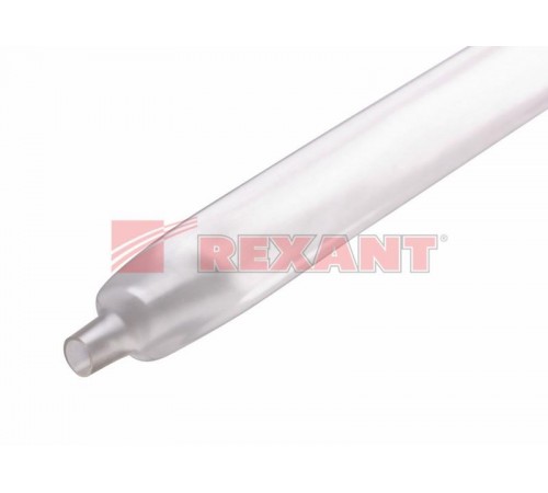 Термоусадочная трубка 15,0/7,5 мм, прозрачная, упаковка 50 шт. по 1 м  21-5009  REXANT