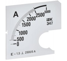 Шкала смен. для амперметра Э47 2500/5А-1,5 72х72мм  IPA10D-SC-2500  IEK
