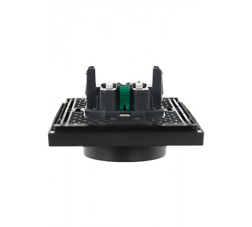 FORTE&PIANO Розетка 2-я с заземлением безвинтовое крепление 16А FP124 черный  FP-R21-16-1-K02  IEK