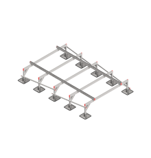 Опорная конструкция для установки оборудования TECHNORAPTOR STEELFOOT 2000х3000 тип 2  KM-TR-STF-SSEI-2000-3000-2  КМ - профиль