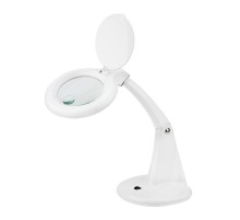 Лупа настольная 3D+12D с подсветкой 60 LED, белая  31-0243  REXANT