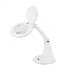 Лупа настольная 3D+12D с подсветкой 60 LED, белая  31-0243  REXANT