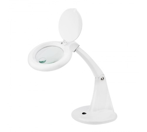 Лупа настольная 3D+12D с подсветкой 60 LED, белая  31-0243  REXANT