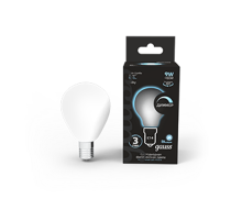 Лампа светодиодная Filament Шар 9W 610lm 4100К Е14 milky диммируемая LED 1/10/50  105201209-D  Gauss