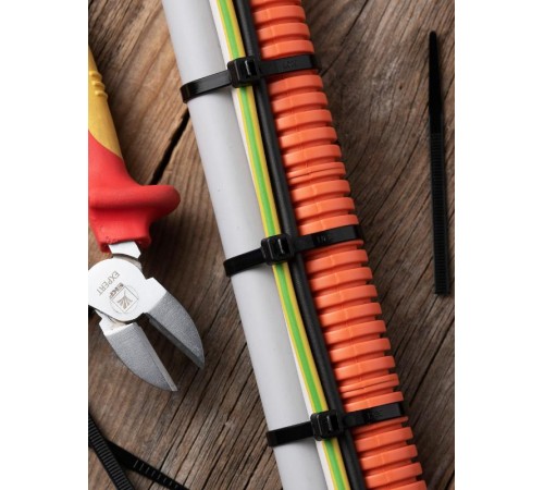 Хомут P6.6 стандартный (ч), 4.8x250 (100шт) FlexLock PROxima  plc-fl-ctsb-4.8x250  EKF