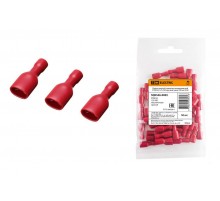 Разъем плоский полностью изолированный РППИ-М 1,25-250 красный (мама) (50 шт)  SQ0546-0003  TDM