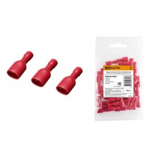 Разъем плоский полностью изолированный РППИ-М 1,25-250 красный (мама) (50 шт)  SQ0546-0003  TDM