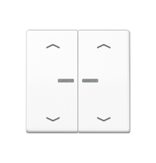 Клавиша для KNX кнопки, 2 группы с окошком и символами "стрелки"; дюропласт; белый  AS102KO5PWW  Jung