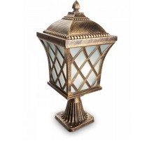 Светильник садово-парковый PL4063 100W 230V E27 235*235*530мм черное золото (на постамент)  11441  FERON