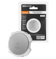 Выключатель звонка 1-кл. 16А 250В платина, "Байкал"   SQ1819-0353  TDM