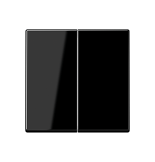 Двойная клавиша для балансирных механизмов выключателей (кнопок), в комплекте с AS90-5HP (крепежный элемент), возможно IP44; дюропласт; черный; A500 