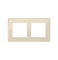 Simon 82 Рамка декоративная, 2 поста, Select, S82 Detail, слоновая кость-шампань  8201620-248  Simon