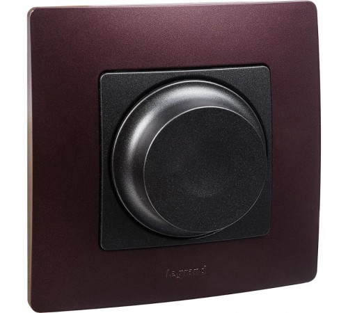 Etika Антрацит Светорегулятор поворотный, 300Вт, без нейтрали  672619  Legrand