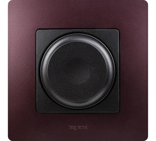 Etika Антрацит Светорегулятор поворотный, 300Вт, без нейтрали  672619  Legrand