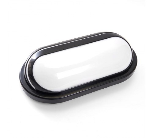 Светильник светодиодный пылевлагозащищенный для ЖКХ AL3011 15W 1150Lm 4000K пласт корпус IP65, с ресничкой, черный, 214*116*61мм  41466  Feron