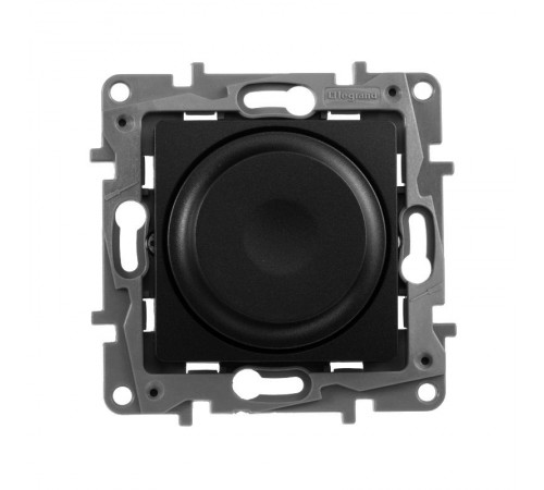 Etika Антрацит Светорегулятор поворотный, 300Вт, без нейтрали  672619  Legrand