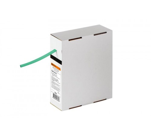 Термоусаживаемая трубка ТУТнг 6/3 зеленая в коробке (10 м/упак)   SQ0518-0412  TDM