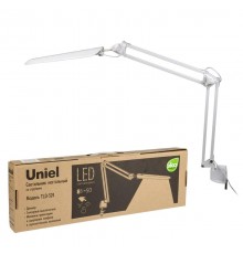 Светильник настольный TLD-524 White/8W/ на струбцине/LED/500Lm/4500K/Dimmer/Цвет-белый  10610  Uniel