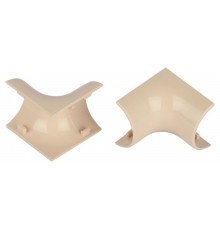 Внутренний угол  IC-KK-30-13-B для полукруглого кабель-канала бежевый 30х13мм 2шт/комплект  Б0064900  ЭРА