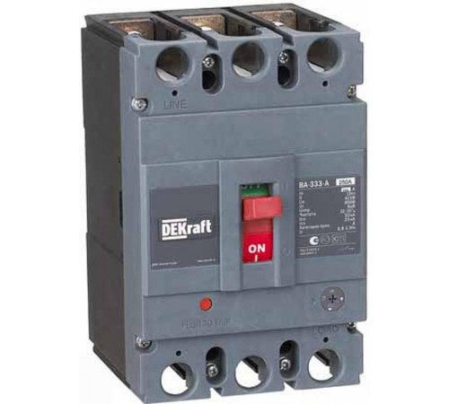 Силовой авт. выкл. 3P 250А c Ir=200А-250А 50кА ВА-333 af  21138DEK  DEKraft
