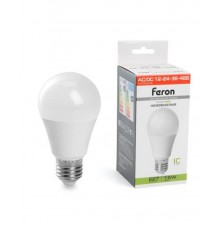 Лампа светодиодная низковольтная, (15W) 12-48V E27 4000K A60, LB-194  48730  FERON
