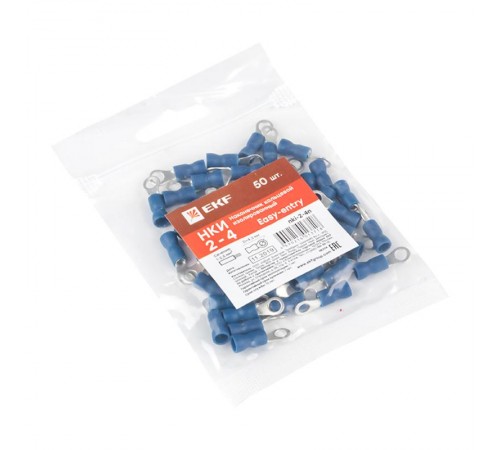 Наконечник кольцевой изолированный НКИ 2-4 (50шт.) EKF PROxima  nki-2-4n  EKF