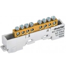 TEKFOR Шина L "фаза" неизолированная на универсальном держателе 6х9-8-Ср  TF-NN10-08-DL-K03  IEK