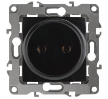 Розетка 12-2105-06 2P, 16АХ-250В,  чёрный  Б0018259  ЭРА