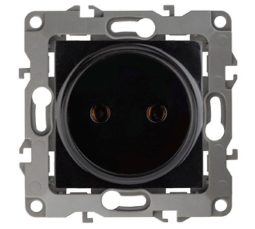 Розетка 12-2105-06 2P, 16АХ-250В,  чёрный  Б0018259  ЭРА