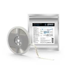 Лента светодиодная Elementary 2835/60-SMD 4.8W 12V DC холодный белый IP20 (ZIP Bag 5м)  355000305  Gauss