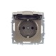 BRITE Розетка с заземлением со шторками с кр. 16А IP44 РСбш10-3-44-БрШ шампань  BR-R16-16-44-K37  IEK