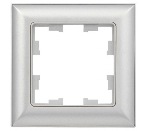 BRITE Рамка 1-ая РУ-1-Бр алюминий/алюминий  BR-M12-12-K47  IEK