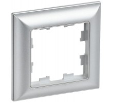 BRITE Рамка 1-ая РУ-1-Бр алюминий/алюминий  BR-M12-12-K47  IEK