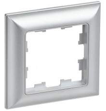 BRITE Рамка 1-ая РУ-1-Бр алюминий/алюминий  BR-M12-12-K47  IEK