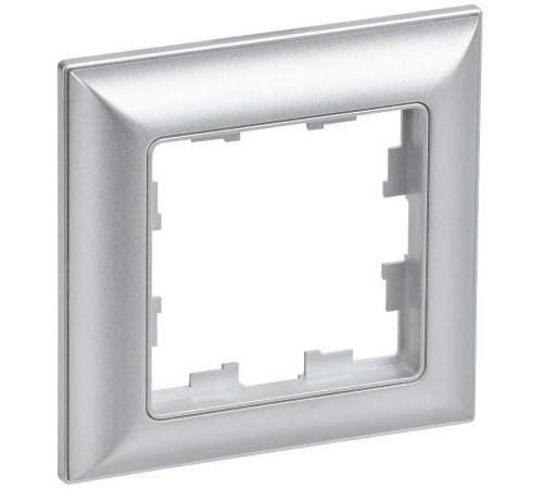 BRITE Рамка 1-ая РУ-1-Бр алюминий/алюминий  BR-M12-12-K47  IEK