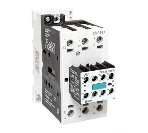 Комплект КМЭ 60А 400В АС с дополнительными контактами 2НО+2НЗ EKF AVERES  ctr-s-60-00-400-av-22  EKF