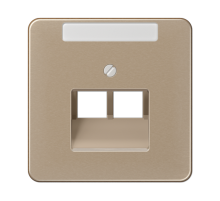 Крышка для ординарной телефонной и компютерной розетки  UAE; золотая бронза CD569-2NAUAGB Jung