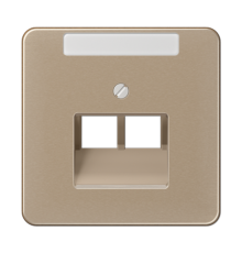 Крышка для ординарной телефонной и компютерной розетки  UAE; золотая бронза CD569-2NAUAGB Jung