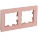 BRITE Рамка 2-ая РУ-2-2-БрП стекло персиковый матовый  BR-M22-G-31-K96  IEK