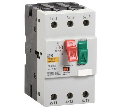 Пускатель ручной кнопочный ПРК64-80 In=80A Ir=56-80A Ue 660В  DMS22-80  IEK