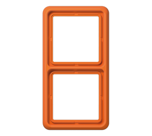 Рамка для вертикальной и горизонтальной установки ударопрочная, 2-кратная; оранжевая  CD582WUO  Jung