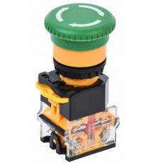 Кнопка D8-11ZS "Грибок" d=22мм 1з+1р пов. с фик. зеленая  BBG30-11ZS-3-23-K06  IEK