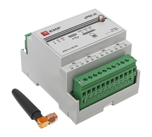 Контроллер базовый ePRO 24 удаленного управления 6вх\4вых 230В WiFi GSM с внешней антенной PROxima  ePRO-6-4-230-WG1  EKF