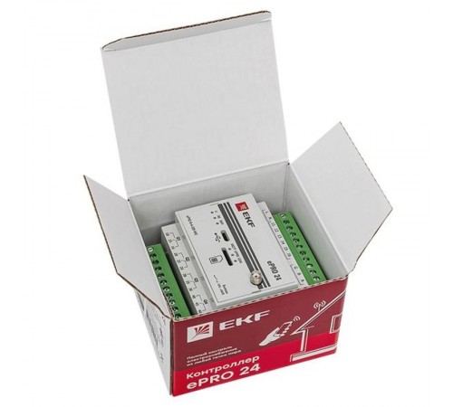 Контроллер базовый ePRO 24 удаленного управления 6вх\4вых 230В WiFi GSM с внешней антенной PROxima  ePRO-6-4-230-WG1  EKF